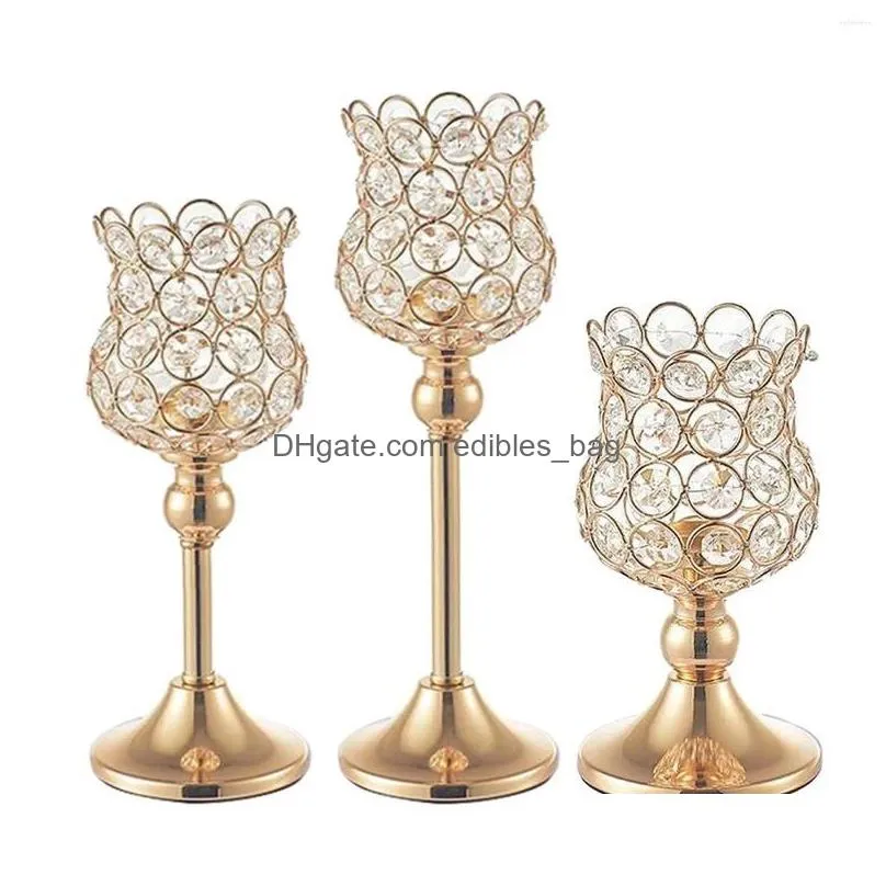 candle holders candelabras gold crystal for wedding centerpieces fireplace home table decorative candlestick