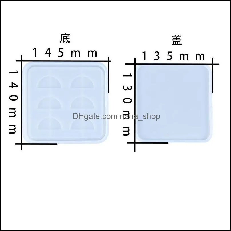 Molds Eyelashes Storage Box Mold With Lid Sile False Display Tray Resin Make Up Container Organizer Casting Epoxy Art Drop Delivery Je Dh82G