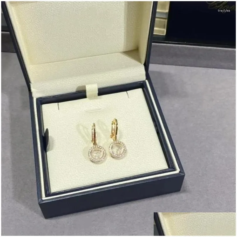 Stud Earrings Selling Single Diamond Revolvable Heart Women`s Fashion Jewelry Party Anniversary Gift