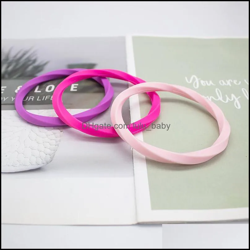 Other Bracelets Sile Bracelet Narrow Wave Band Ring Soft Comfortable Wristband For Women Ladies Outdoor Sport Fashion Jewelr Dhgarden Dhph8