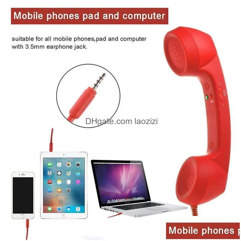 mobile phone accessories anti-radiation retro mobile phone handset for all telephone handset receiver devices