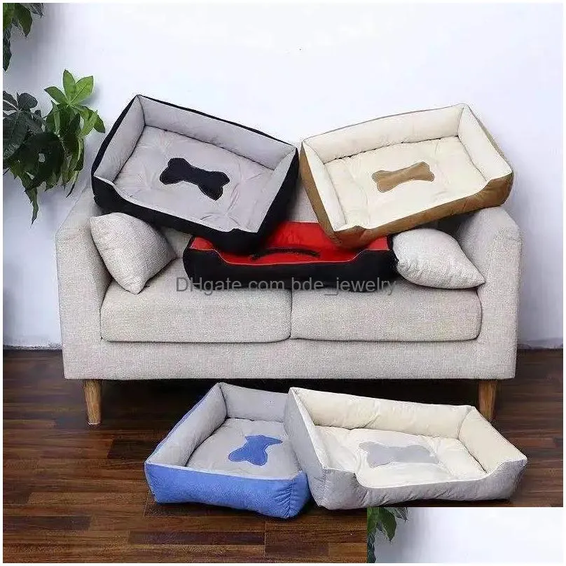 tees super dog bed winter pet sofa plus size soft pets dog beds cat beds winter waterproof bottom warm cozy house mat for dog