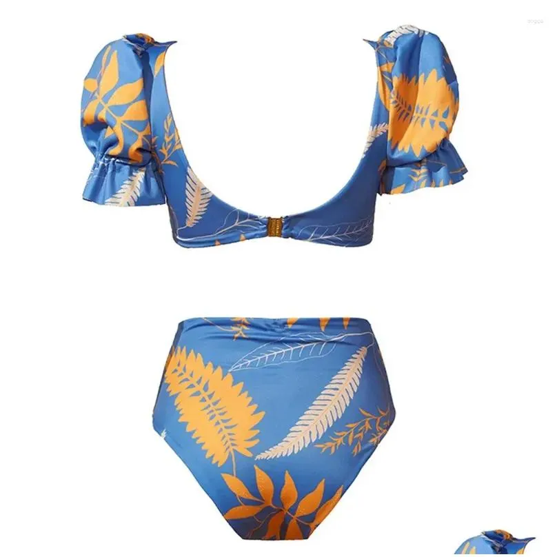 Women`s Swimwear Push Up 2024 Bikini Set Women Ruffle Biquini High Waist Sexy Brazilian Swimsuit Bather Beach Stringi Damskie Tanga