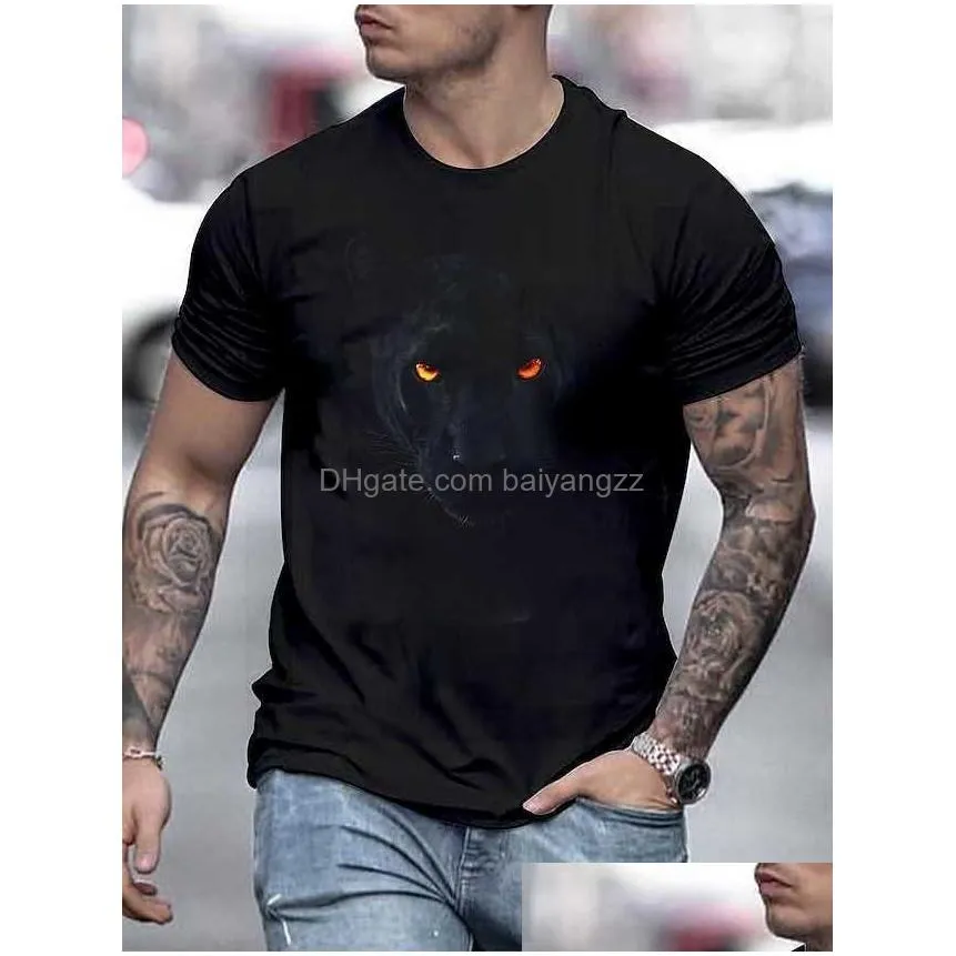 mens t-shirt tee shirt tee graphic animal crew neck green blue purple yellow brown 3d print plus size casual daily short sleeve clothing apparel basic designer slim