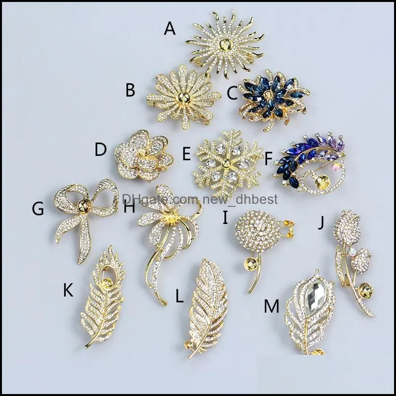 Jewelry Settings Diy Pearl Brooch Flower For Women Fashion Accessories 13 Styles Gift Drop Delivery Dhgarden Dhjma