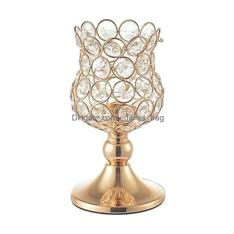candle holders candelabras gold crystal for wedding centerpieces fireplace home table decorative candlestick