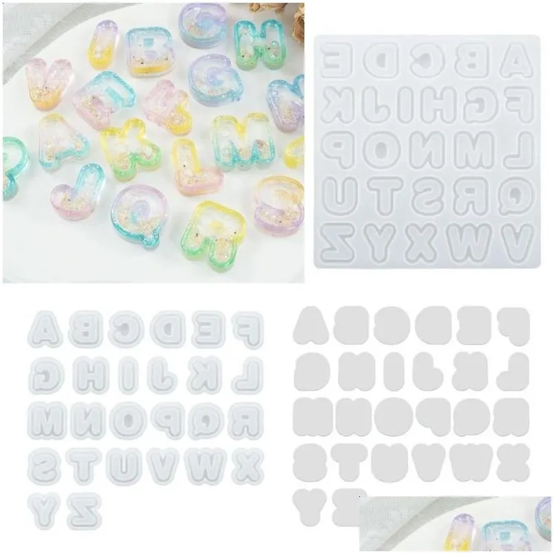 letter a to z mold alphabet quicksand shaker silicone molds epoxy resin molds diy jewelry making findings supplies accessories 240202