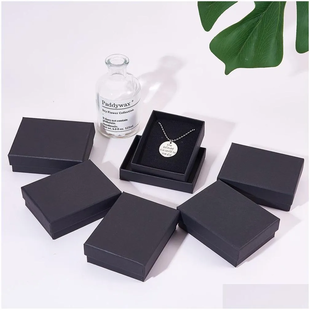 jewelry boxes pandahall cardboard jewelry box set gift boxes for earrings ring necklace packing jewelry organizer display boxes 9x7x3cm 12pcs