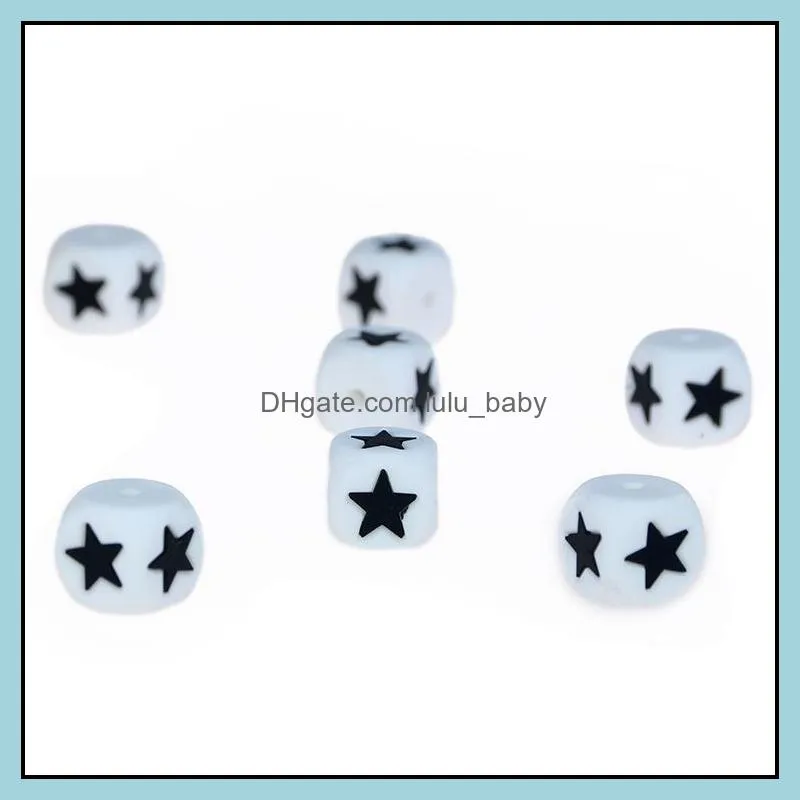 Other Sile Cube Star Beads 12Mm Bpa Chewing Bead Food Grade Teether Diy Pacifier Chain Chewelry Sensory Toy Drop Delivery Jewelry Loo Dhsn1