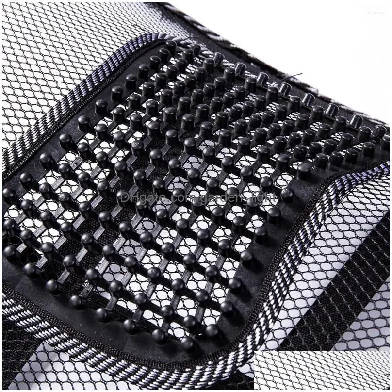 pillow mesh lumbar back support massage office home car seat chair ventilate cool pad with