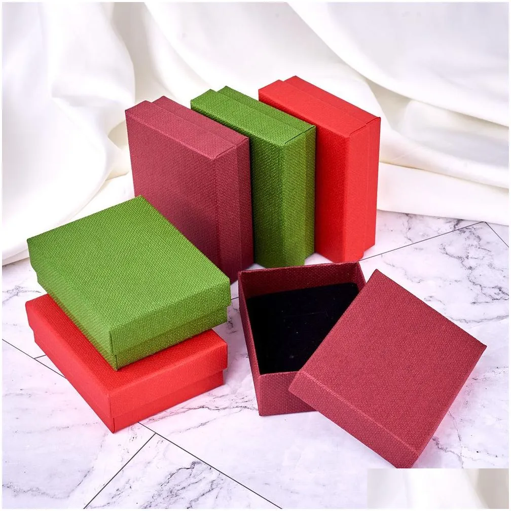jewelry boxes pandahall cardboard jewelry box set gift boxes for earrings ring necklace packing jewelry organizer display boxes 9x7x3cm 12pcs