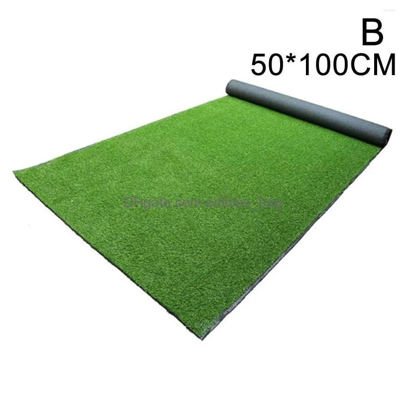 decorative flowers 1pcs 50cm/100cm artificial grassland simulation moss lawn turf fake green grass mat carpet diy micro landscape home