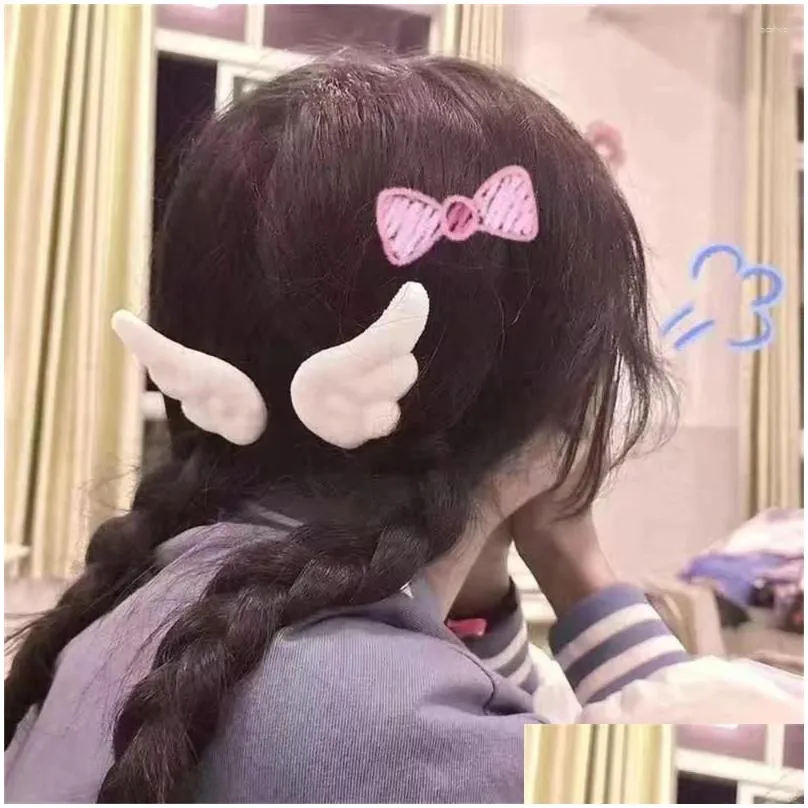 Hair Accessories Hairpin High Quality Material Plush Hairpin/edge Clip Girl Repeated Wear White Side