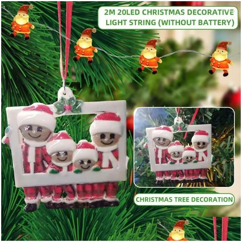 Christmas Decorations Gift Ideas Tree Pendants Decoration Copper Wire Lantern Santa Pendant Energy Efficient Cute