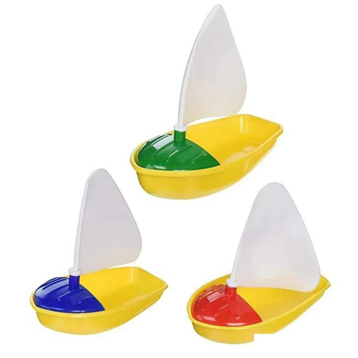 3pcs bath boat toy plastic sailboats toys bathtub sailing boat toys for kids multicolor smallmiddlelarge size h10158461275