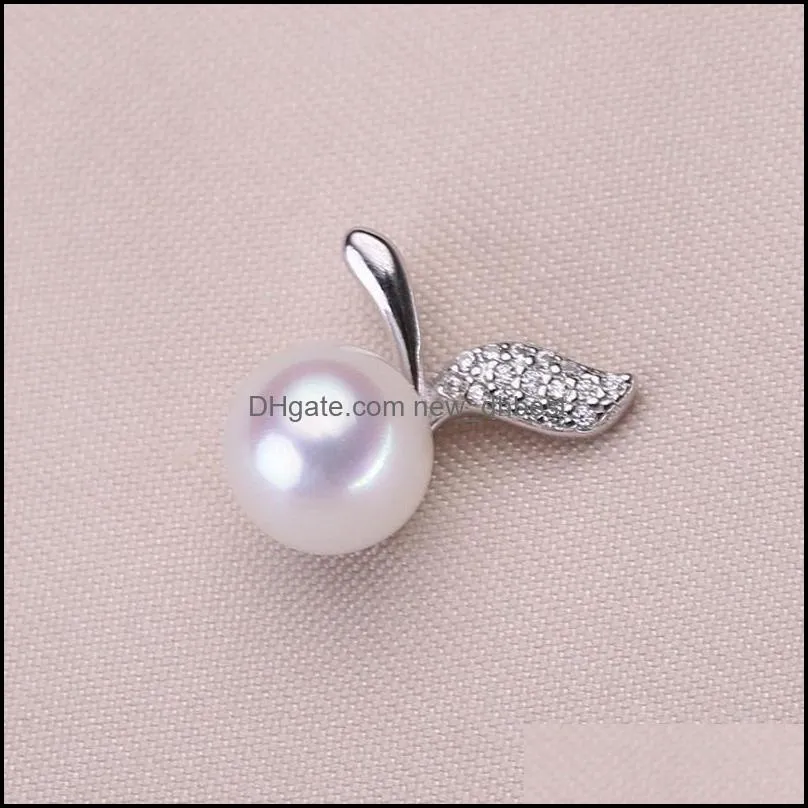 Jewelry Settings Wholesale S925 Sliver Pendant New Pearl Necklace 20 Styles Diy Women Fashion Wedding Gift Drop Delivery Dhgarden Dhhry