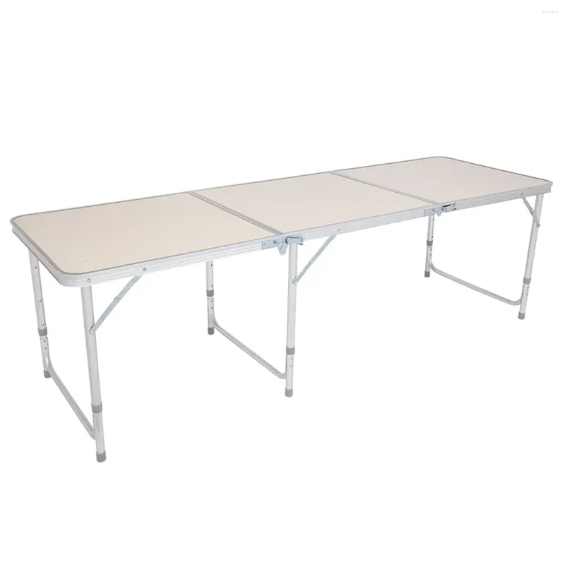 Camp Furniture 180 X 60 70cm Home Use Aluminum Alloy Folding Table White