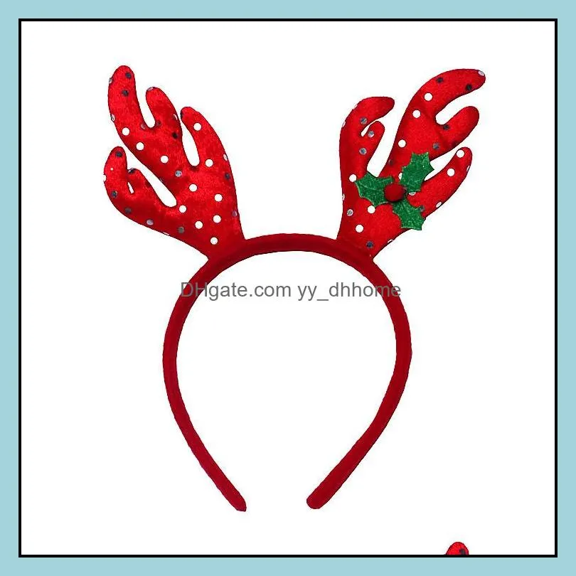 Headbands Christmas Headband Decoration Santa Claus Snowman Festival Hair Band For Women Girls Accessories Gift 100 Pcs/Lot Drop Deli Dhcwd