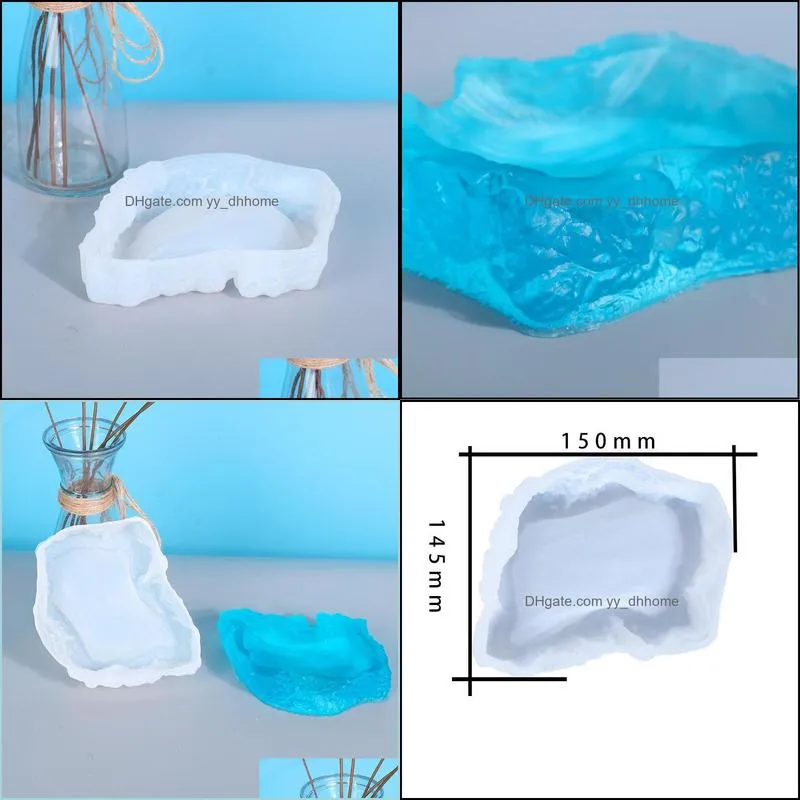 Molds Diy Blue Ocean Resin Mold Agate Sea Wave Sile Epoxy Handmade Crafts Home Drop Delivery Jewelry Tools Equipment Dhc6N