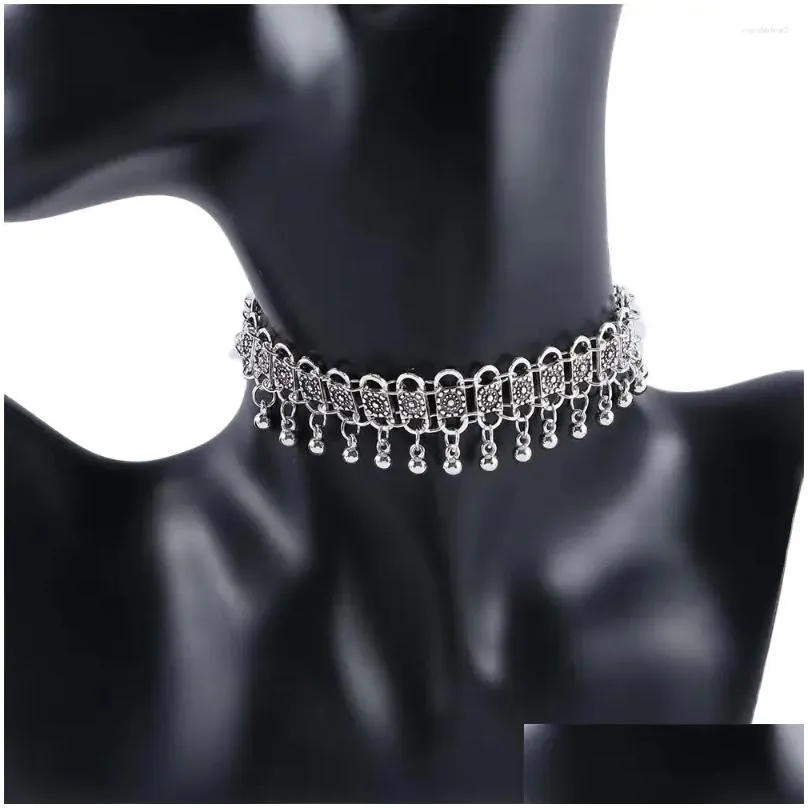 Choker Punk Tassels Collar Bib Chunky Women Statement Charm Alloy Jewelry Necklace Pendant Chain
