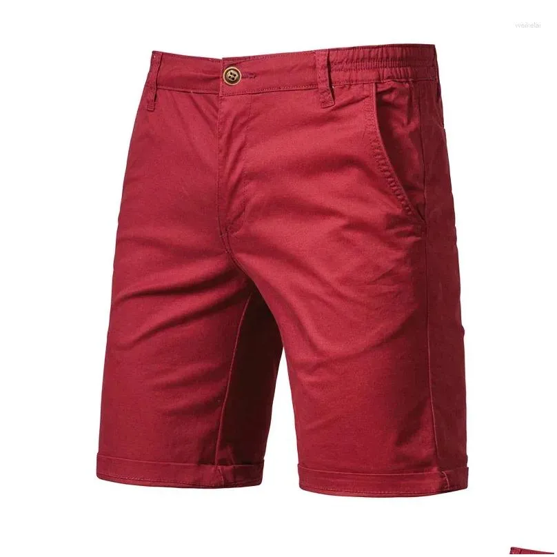 Men`s Shorts Y2K Summer Cotton Gym Mens Casual Business Social Elastic Waist Cargo Bermuda Beach For Men Hommes
