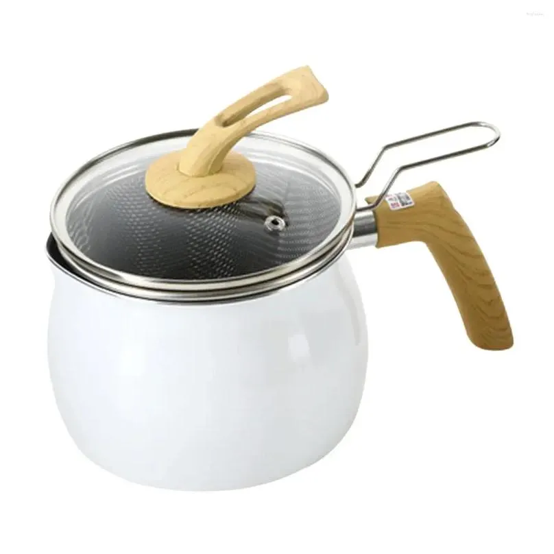 Pans Small Pot Cookware Depth 12cm 1.9L Cooking Tool Soup Milk Pan For Picnic Gas Stoves Induction Kitchen Camping