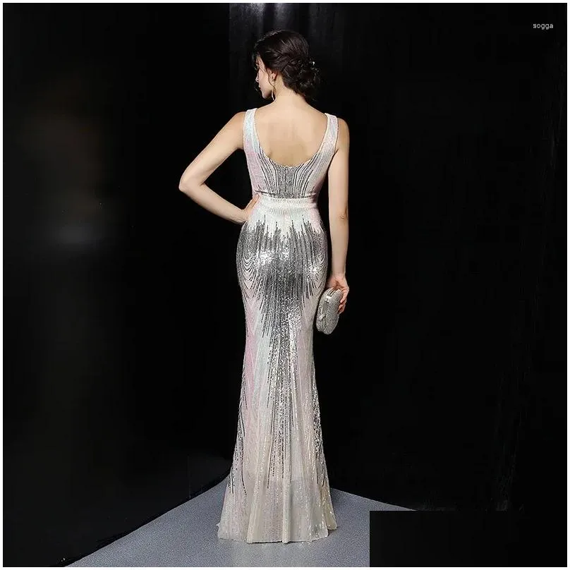 Party Dresses DongCMY Luxury Elegant Fairy Dream Socialite Sparkly Ball Dress Sexy Long Slimming Bridal Evening