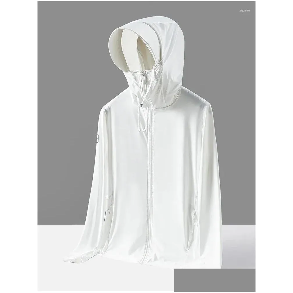 Men`s Trench Coats Summer UPF 100 UV Proof Skin Men Breathable Light Thin Cool Nylon Sun Protection Hooded Windbreaker Casual Jackets
