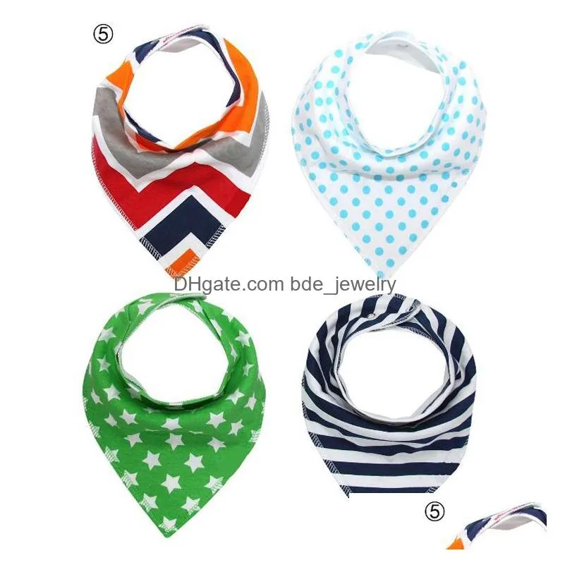 baby bibs ins fox bandana infant turban scarf burp cloths triangle bibs born cartoon saliva towels waterproof cotton double