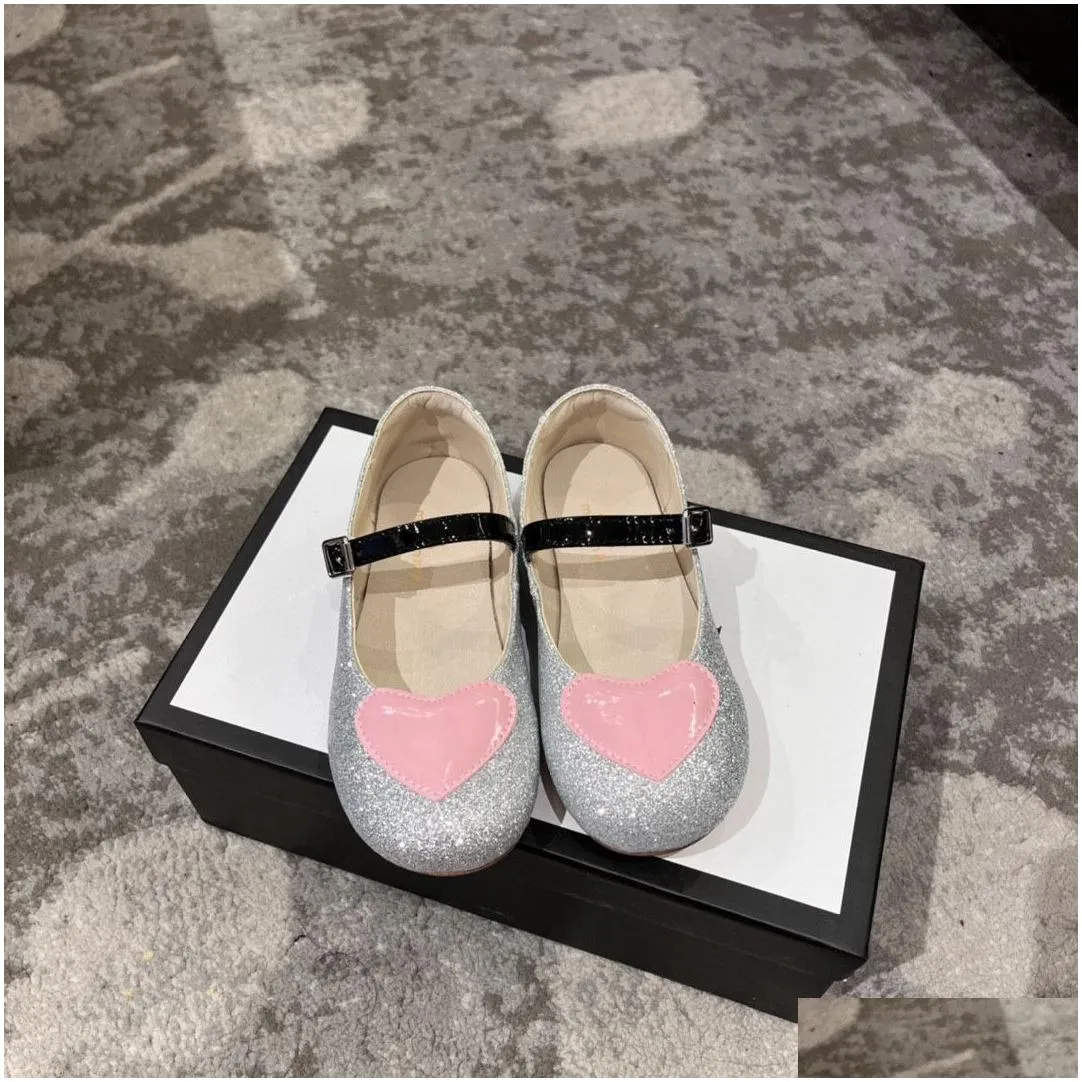 Children Girls Flat Princess New 2022 Autunm Single Shoes Round-toe Soft-sole Baby Kids Girl Ballet Shoe with Box