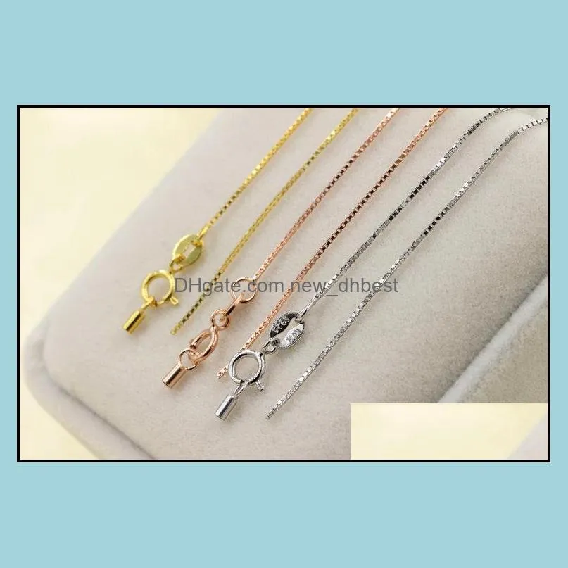 Jewelry Settings Diy Pearl Pendant S925 Sliver Chain Necklace Women Fashion Wedding Gift 9 Pcs/Lot Drop Delivery Dhrge