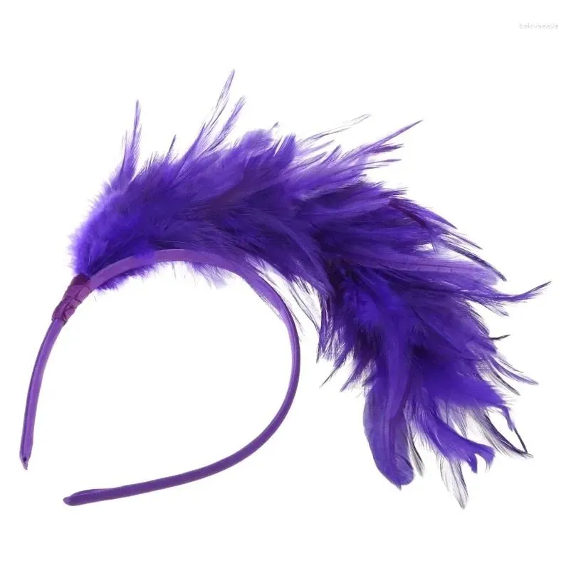 Hair Clips Burlesque Headpiece Flapper Feather Headband