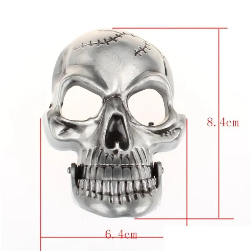 other fashion accessories cool big skull face heavy metal buckle belt men skeleton head rock aand roll style punk perform clothing accessories