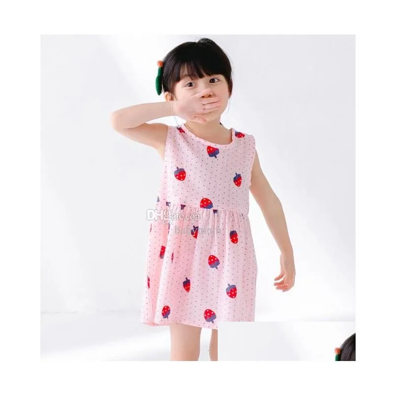 Summer Girls Dress Princess Dresses for Kids Sleeveless Tutu Skirts Children Costume Flower Toddler Party Clothes Baby Nightdress