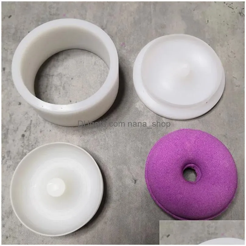 Bath Tools & Accessories 2.5Inch 6.35Cm Diameter Round Doughnuts Ball Solid Shampoo Press Bar Mold Bamb Drop Delivery Health Beauty Bo Dhgys