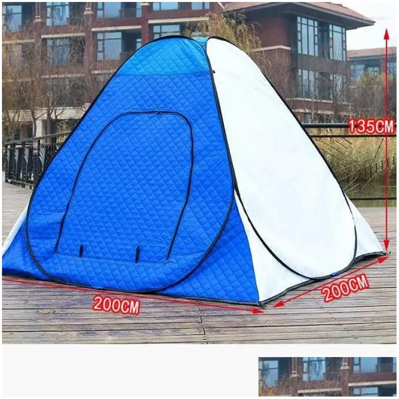 Tents And Shelters Portable Ice Fishing Shelter Easy Set-up Winter Tent Waterproof Windproof Good For In Cold Days