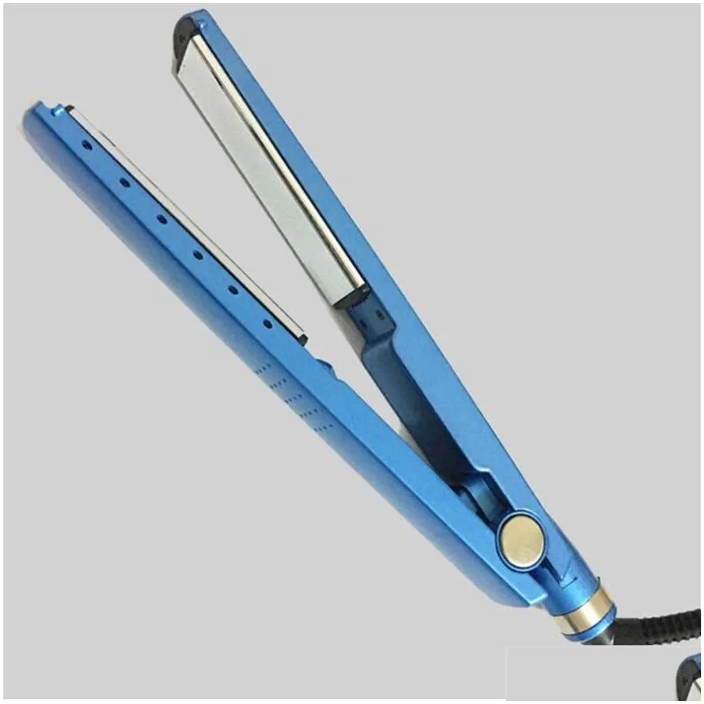 Hair Straighteners Stock Baby Titanium Pro 450F 1/4 Straightener Flat Iron Curler Us/Eu/Uk/Au Plug Drop Delivery Products Care Styling Dhumv