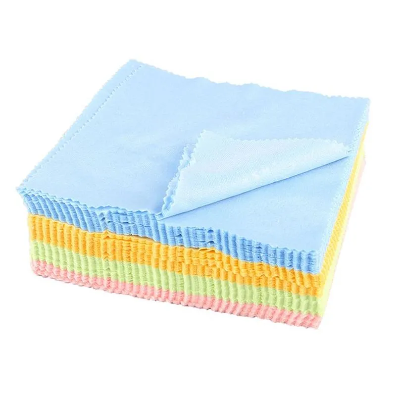 Lens Clothes 20Pc Microfiber Cleaning Glasses Cloths For Delicate Surfaces Lenses Eyeglasses Cell Phone Sns Camera Jewelry Cleanin 220 Dhvxp