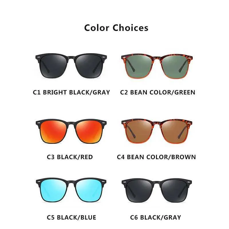 Sunglasses ZXWLYXGX Polarized Sunglasses Men 2021 Retro Mirror Square Sunglasses Vintage Anti-Glare Drivers Sun Glasses For Men Oculos 24412