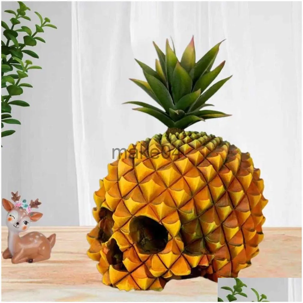 Novelty Items Pineapple Skl Decor Head Design Decorative Widely Applied Halloween Creative Ornaments For Living Room Drop Delivery Dhart