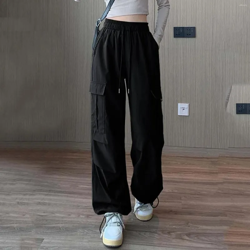 Women`s Pants Casual Sweatpants Relaxed Fit Baggy Clothes High Waist Drawstring Loose Cargo Joggers With Pockets Ropa De Mujer