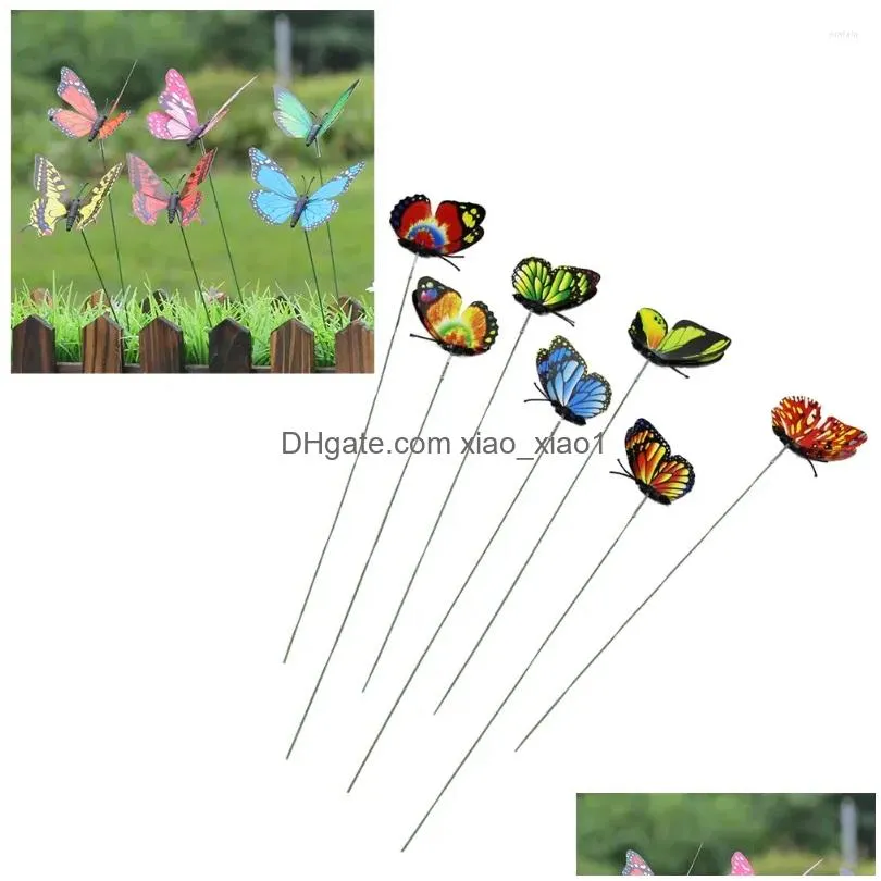 garden decorations butterfly stakes decorative 12pcs ornaments patio decor outdoor yard