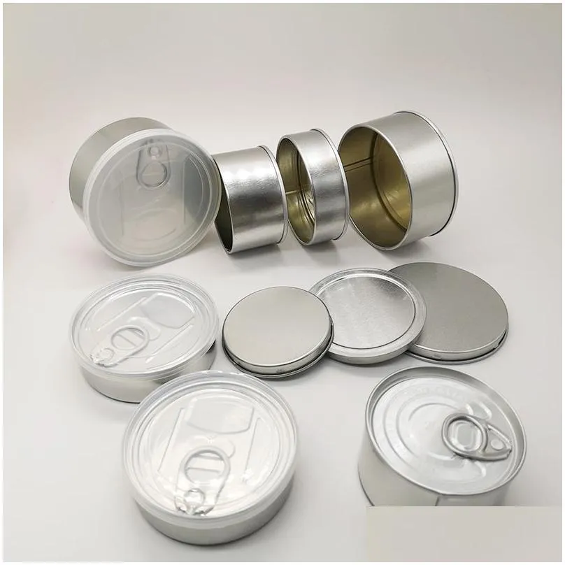 Food Savers & Storage Containers Tin Can Oem Support Stickers For With Pl Ring Smell Proof 100Ml Airtight Lid Drop Delivery Home Garde Dhzb1