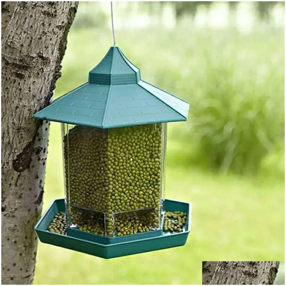 Other Bird Supplies Hummingbird Fruit Feeder Outdoor Premium Hanging Metal Garden Art Black Oval Wild For Watching Drop Delivery Home Dhyp3