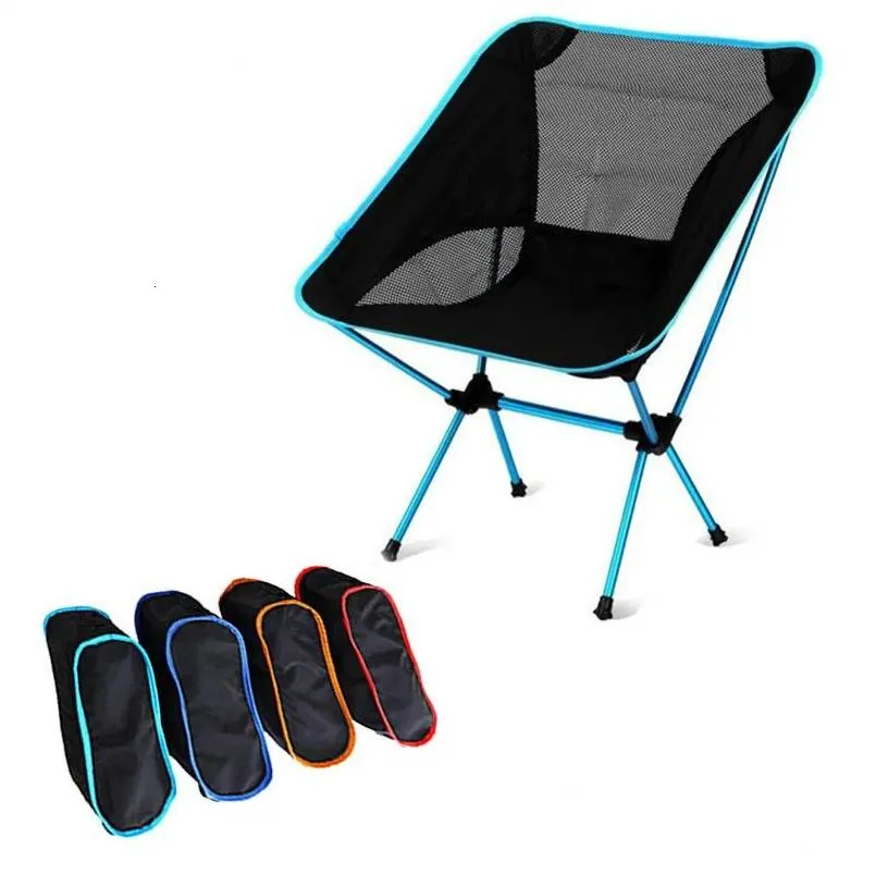 Lightweight Compact Folding Camping Backpack Chairs Portable Foldable Chair for Outdoor Beach Fishing Hiking Picnic Travel 240319