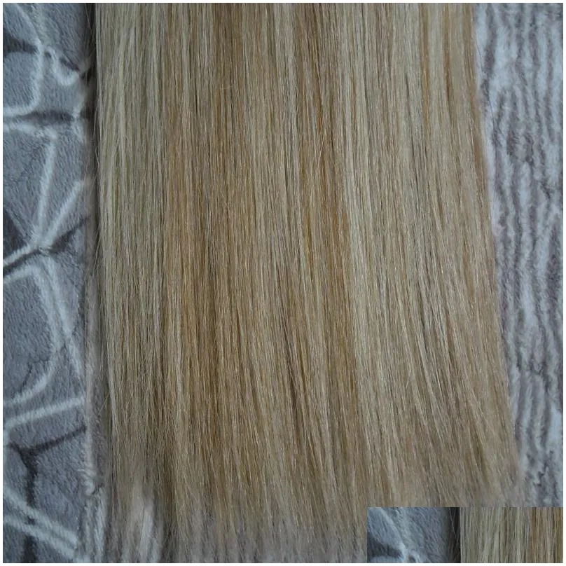 Hair Wefts Malaysian Virgin Straight 27/613 Blonde Weave Bundles 100G 1Pcs Human Extensions Double Weft Drop Delivery Products Dhopt