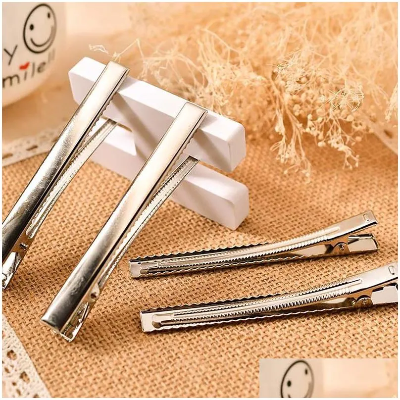 Hairpins 30Pcs/Set Gold Sier Color Hair Clip Basic Shiny Metal Alligator Diy Accessories For Women Girl Hairdressing Tool Drop Delive Dhtqf