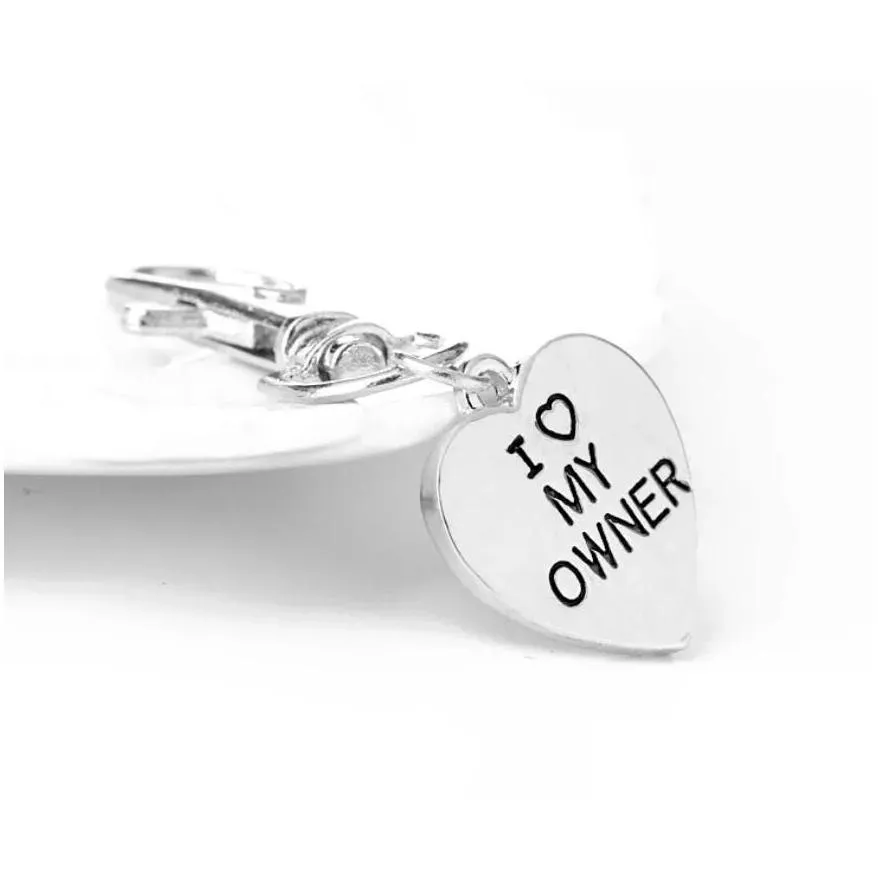 Pendant Necklaces 2Pcs Friendship Love Heart Necklace Key Chain Owner And Dogs Letter I My Dog Jewelry Drop Delivery Pendants Dhbwa