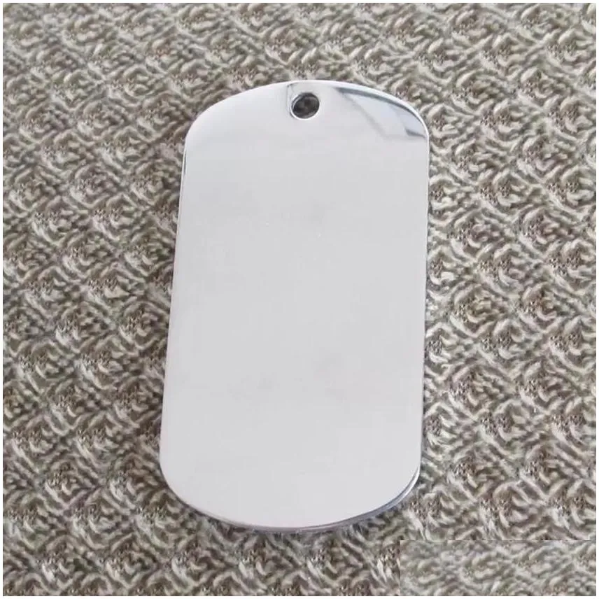 Dog Tag,Id Card Blank Stainless Steel Military Army Tags Mirror Surface Laser Engravable Fashion Men Pendants Fy3831 0812 Drop Deliver Dhk69