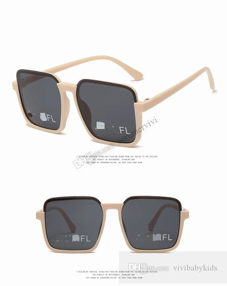 Fashion Kids letter printed sunglasses summer boys gilrs square frame outdoor sunglasses INS children Uv protection beach sunblock